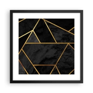 Affiche dans un cadre noir - Poster - Obscurité et éclat - 40x40 cm