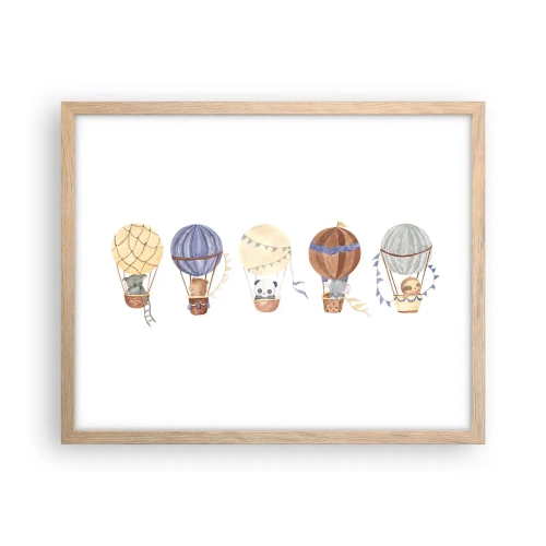 Affiche dans un chêne clair - Poster - Compagnons de voyage - 50x40 cm