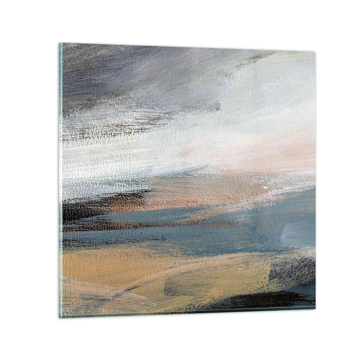 Impression sur verre - Image sur verre - Abstraction : paysage nordique - 30x30 cm