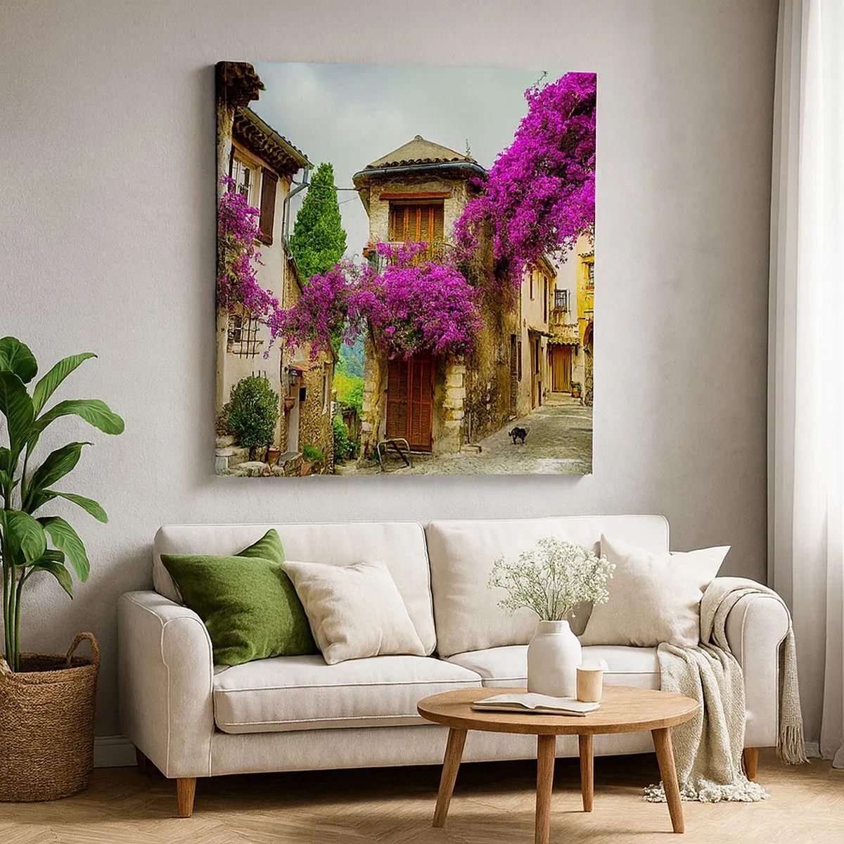Impression sur toile - Image sur toile - Sous un dais fleuri - 30x30 cm