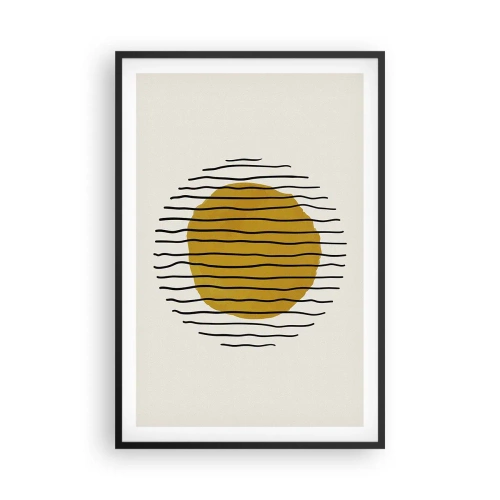 Affiche dans un cadre noir - Poster - Abstraction tremblante de chaleur - 61x91 cm