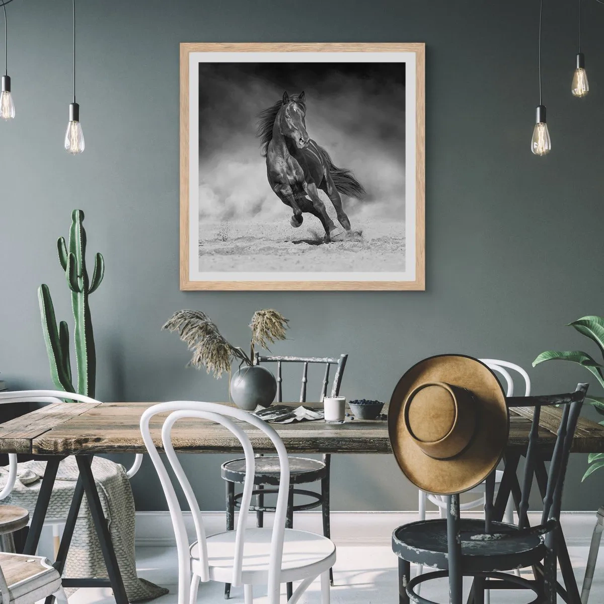 Affiche dans un chêne clair - Poster - Digne de l'émir lui-même - 60x60 cm