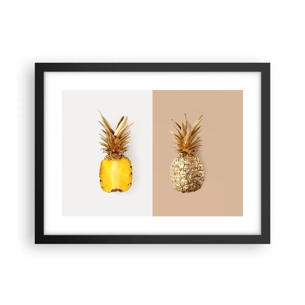 Affiche dans un cadre noir - Poster - Ananas pour nous - 40x30 cm