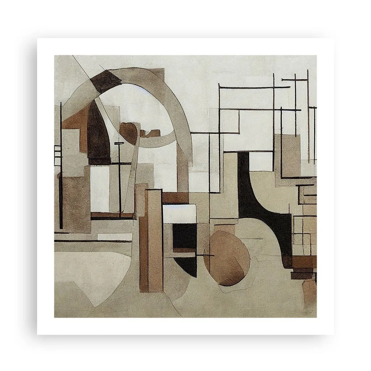 Affiche - Poster - Paysage urbain 2.0 - 60x60 cm