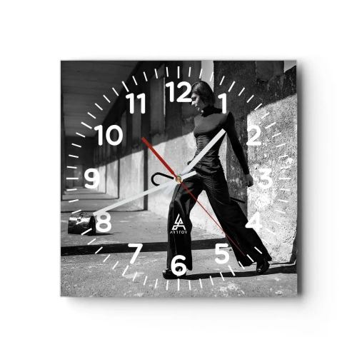 Horloge murale - Pendule murale - Élégance urbaine - 30x30 cm