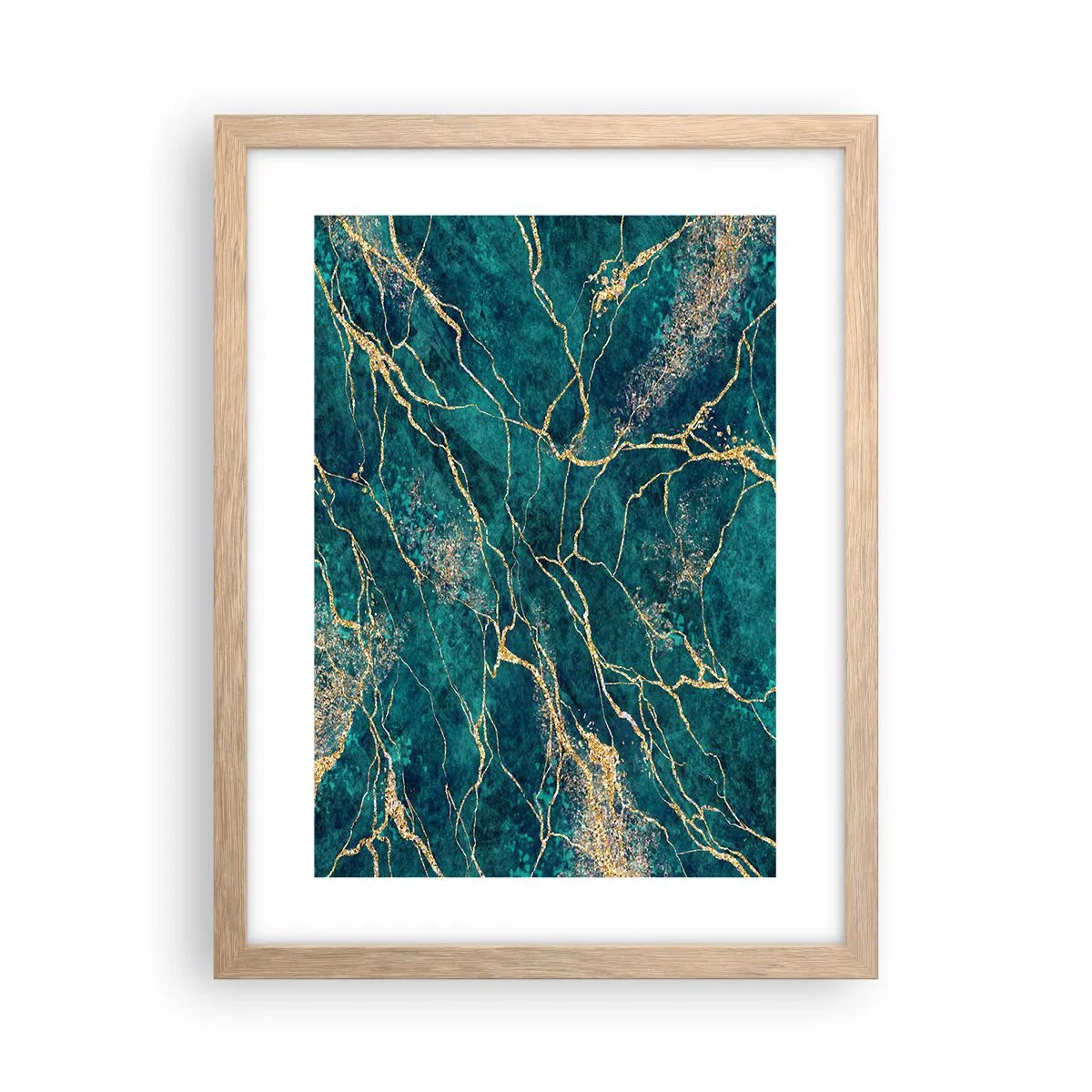 Affiche dans un chêne clair - Poster - Mine d'or - 30x40 cm