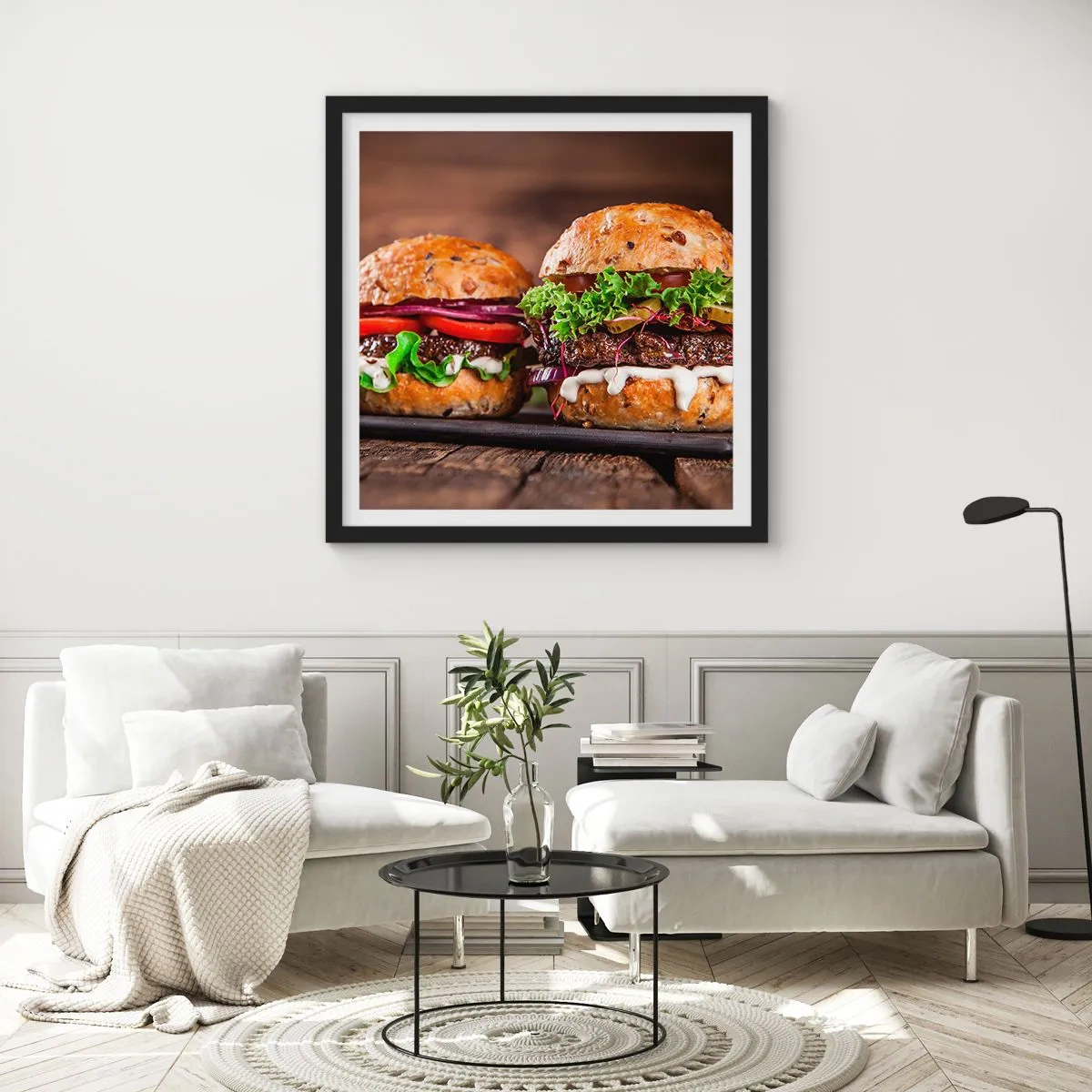 Affiche dans un cadre noir - Poster - American dream - 40x40 cm