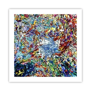 Affiche - Poster - Goutte de vitrail - 50x50 cm