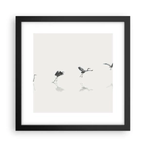 Affiche dans un cadre noir - Poster - Quatre étapes simples - 30x30 cm