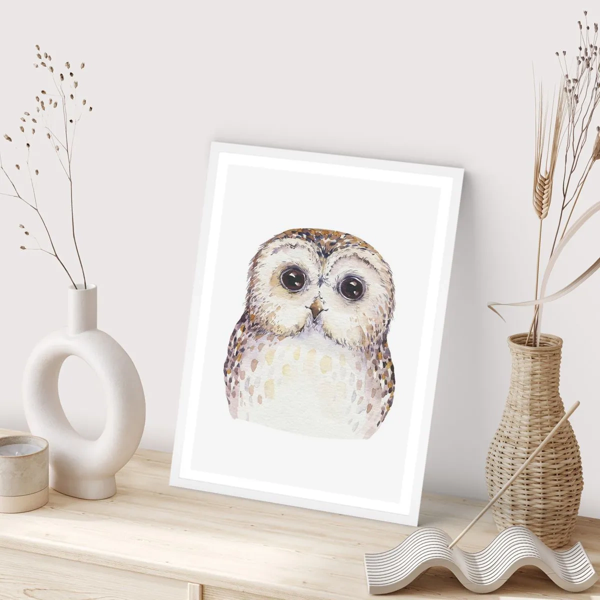 Affiche dans un cadre blanc - Poster - Regarde-moi dans les yeux - 40x50 cm