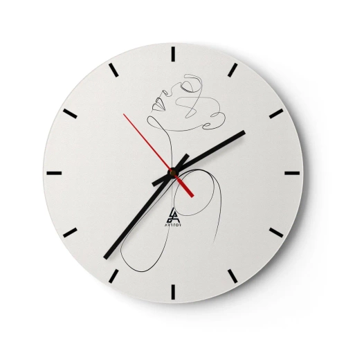 Horloge murale - Pendule murale - En boucle dans les rêves - 40x40 cm