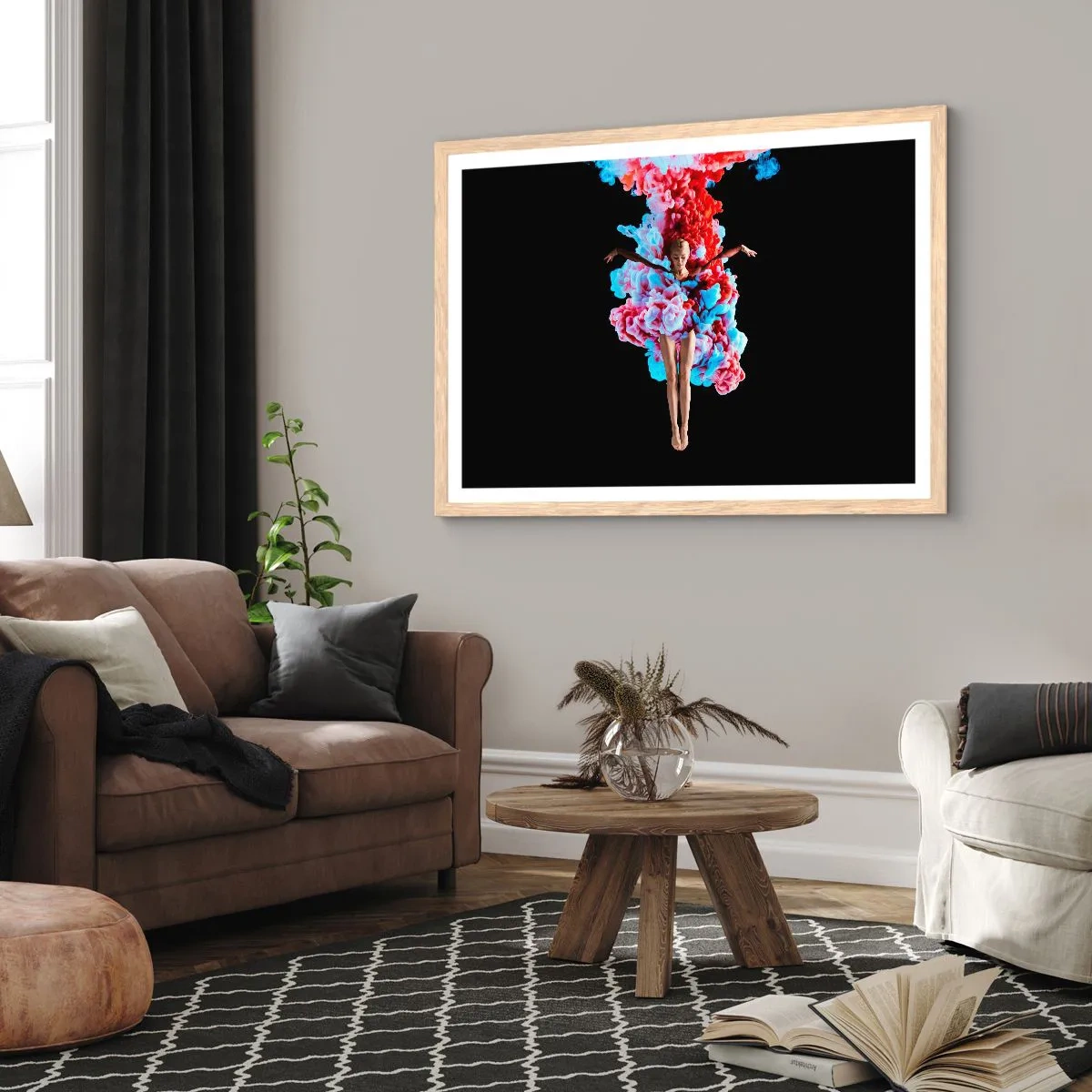 Affiche dans un chêne clair - Poster - En pleine floraison - 91x61 cm