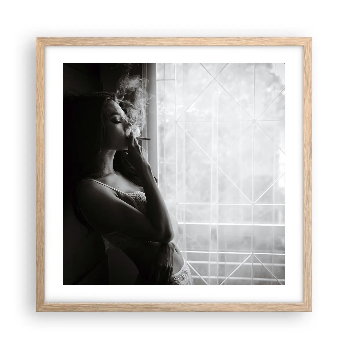 Affiche dans un chêne clair - Poster - Vous sentez-vous libre ? - 50x50 cm