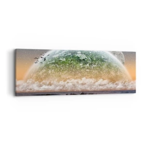 Impression sur toile - Image sur toile - Et le monde est sorti de l'eau - 90x30 cm