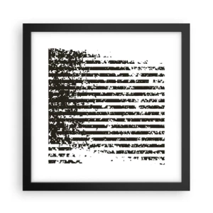 Affiche dans un cadre noir - Poster - Rythme et bruissement - 30x30 cm