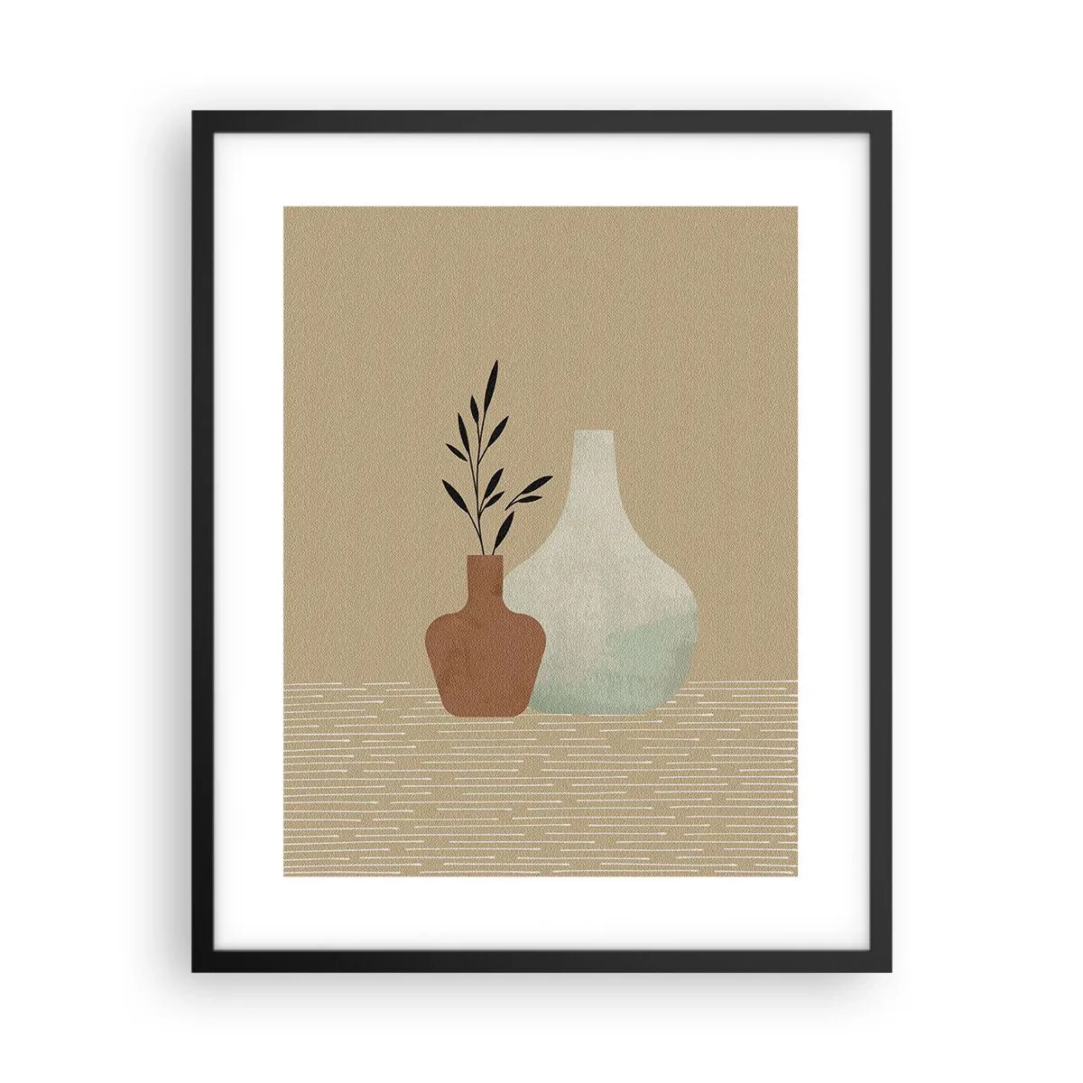 Affiche dans un cadre noir - Poster - Le vase et son idée - 40x50 cm