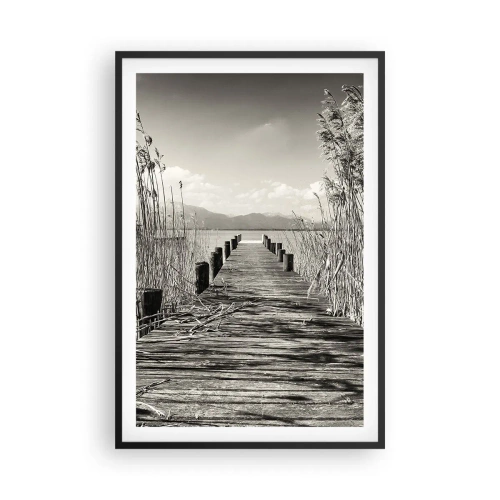 Affiche dans un cadre noir - Poster - Dans le calme de l'herbe - 61x91 cm