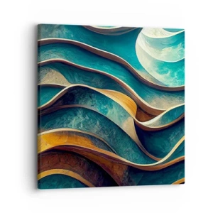 Impression sur toile - Image sur toile - Méandres de bleu - 30x30 cm