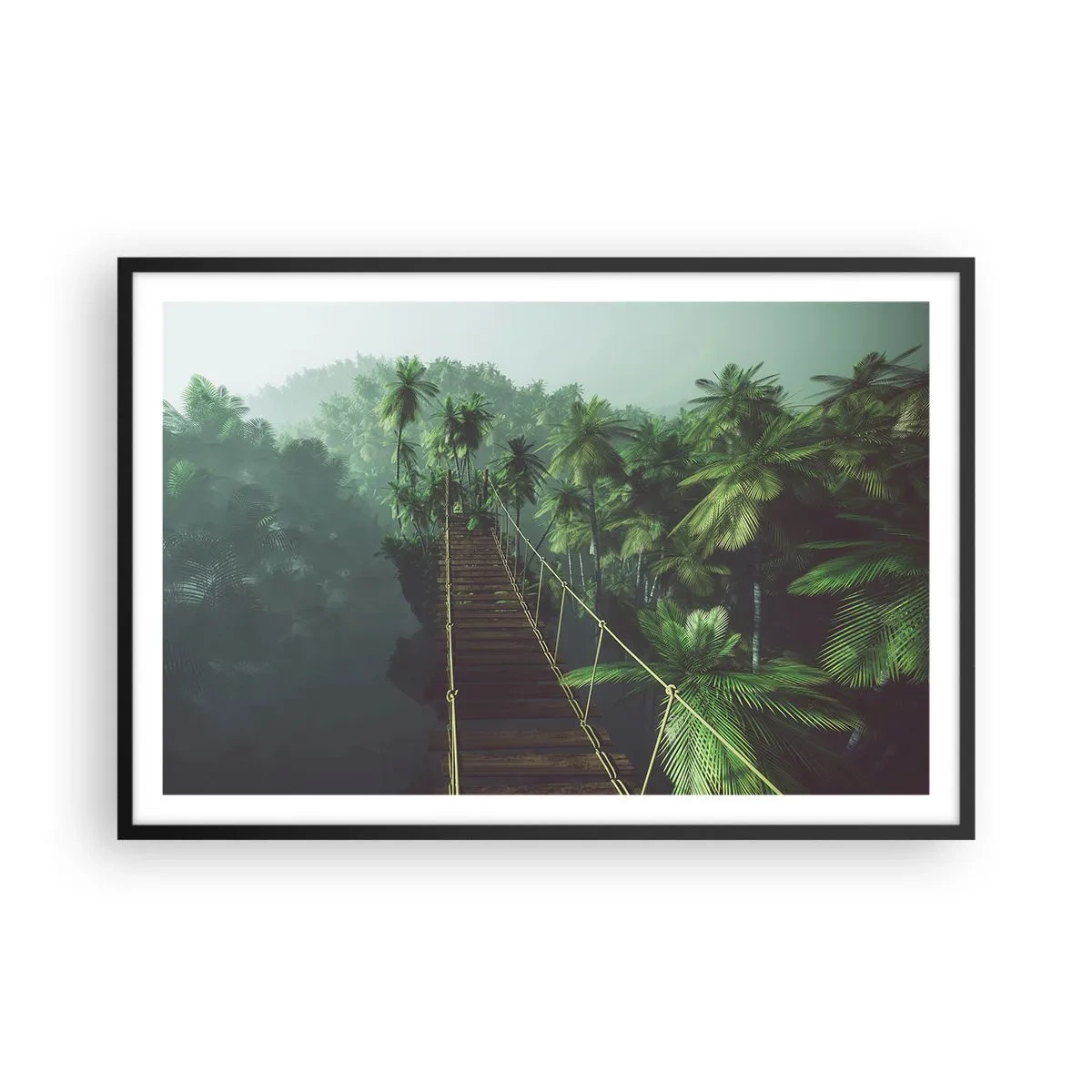 Affiche dans un cadre noir - Poster - Au fil de la verdure - 91x61 cm