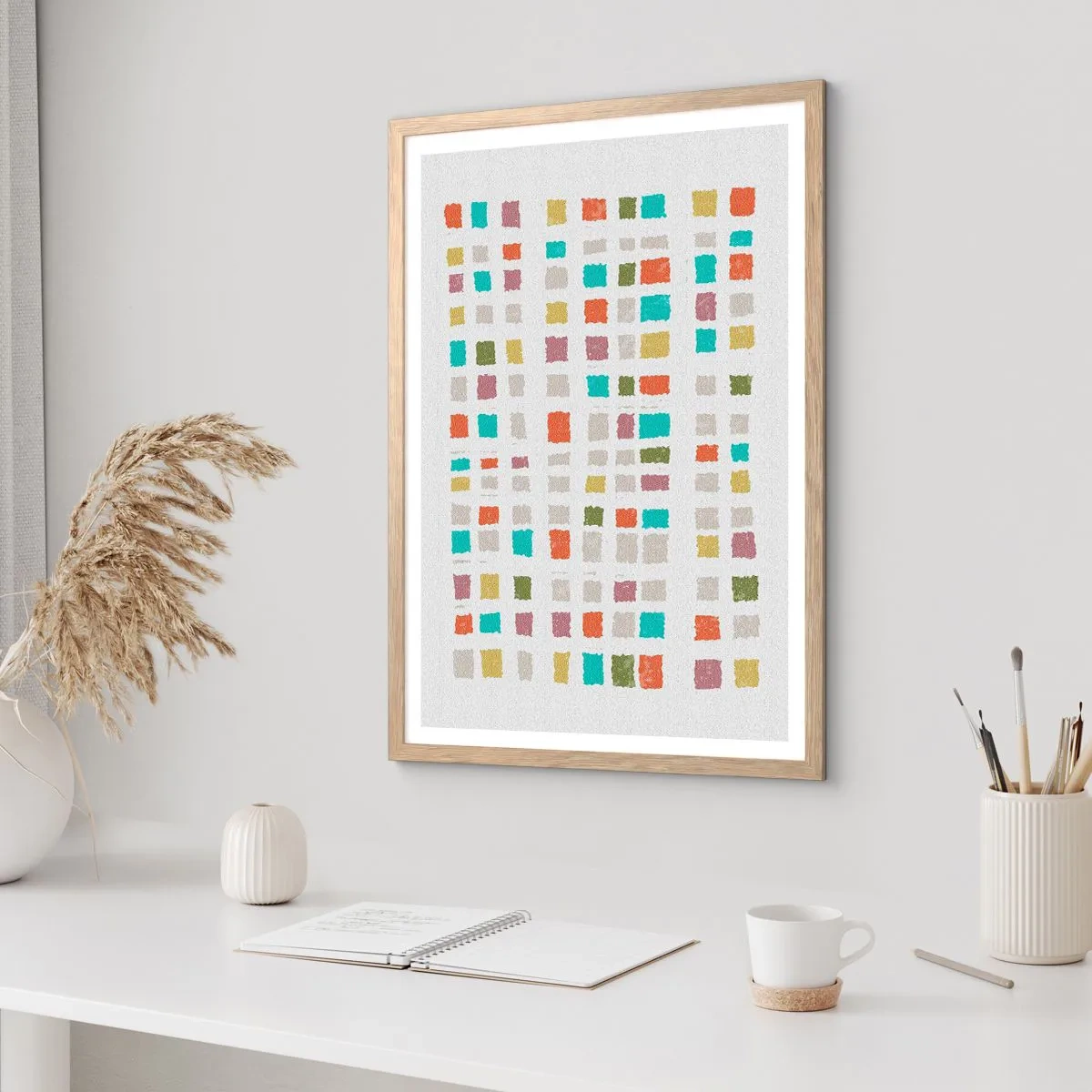 Affiche dans un chêne clair - Poster - Jeu inconnu - 30x40 cm