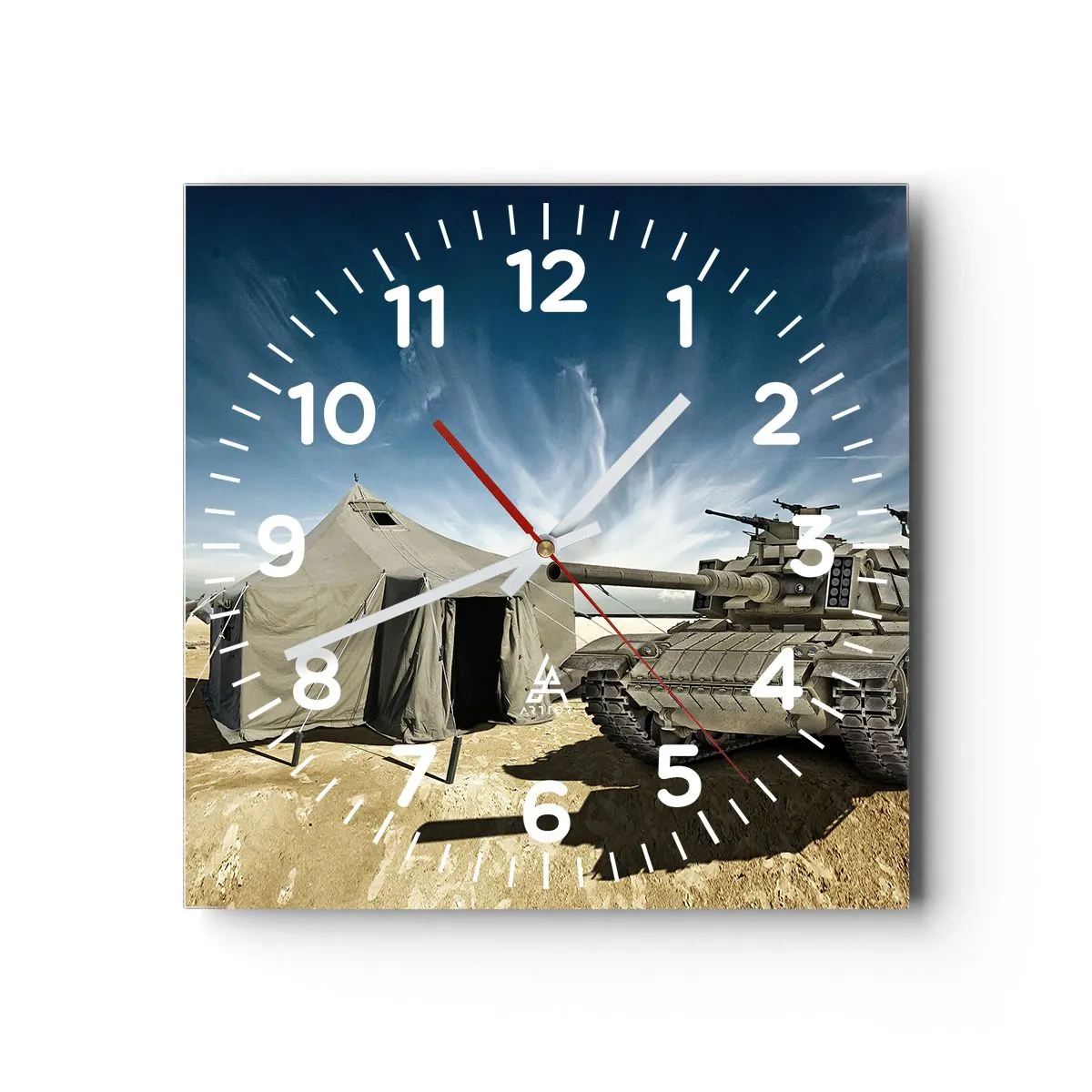 Horloge murale - Pendule murale - Un rêve militaire - 40x40 cm