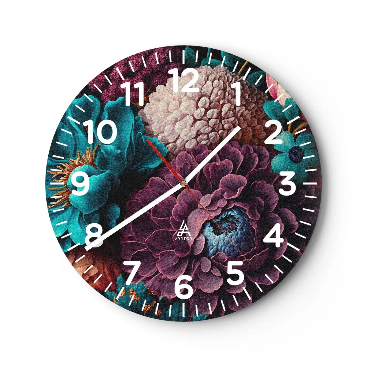 Horloge murale - Pendule murale - La nature en abondance - 30x30 cm