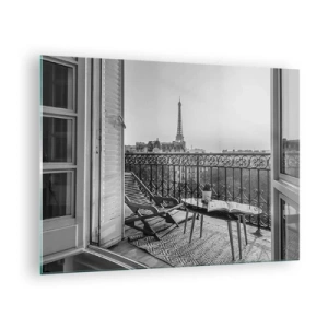 Impression sur verre - Image sur verre - Un après-midi parisien - 70x50cm - Après-midi parisien - Décoration murale moderne pour le salon et la chambre ARTTOR
