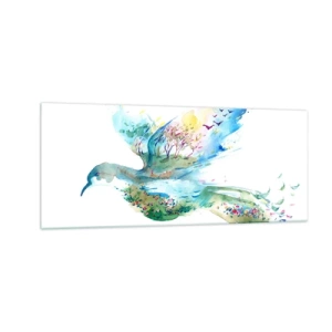 Impression sur verre - Image sur verre - Sur les ailes de la nature - 100x40 cm