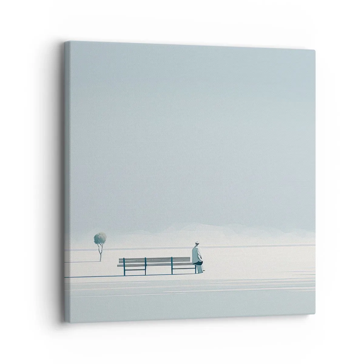 Impression sur toile - Image sur toile - Oui, j'attends. - 30x30 cm