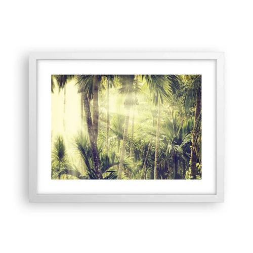 Affiche dans un cadre blanc - Poster - Nature enflammée - 40x30 cm