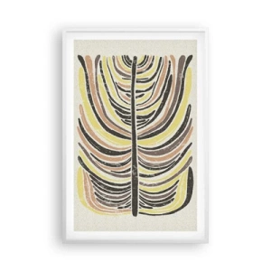 Affiche dans un cadre blanc - Poster - Abstraction pleine de vie - 61x91 cm