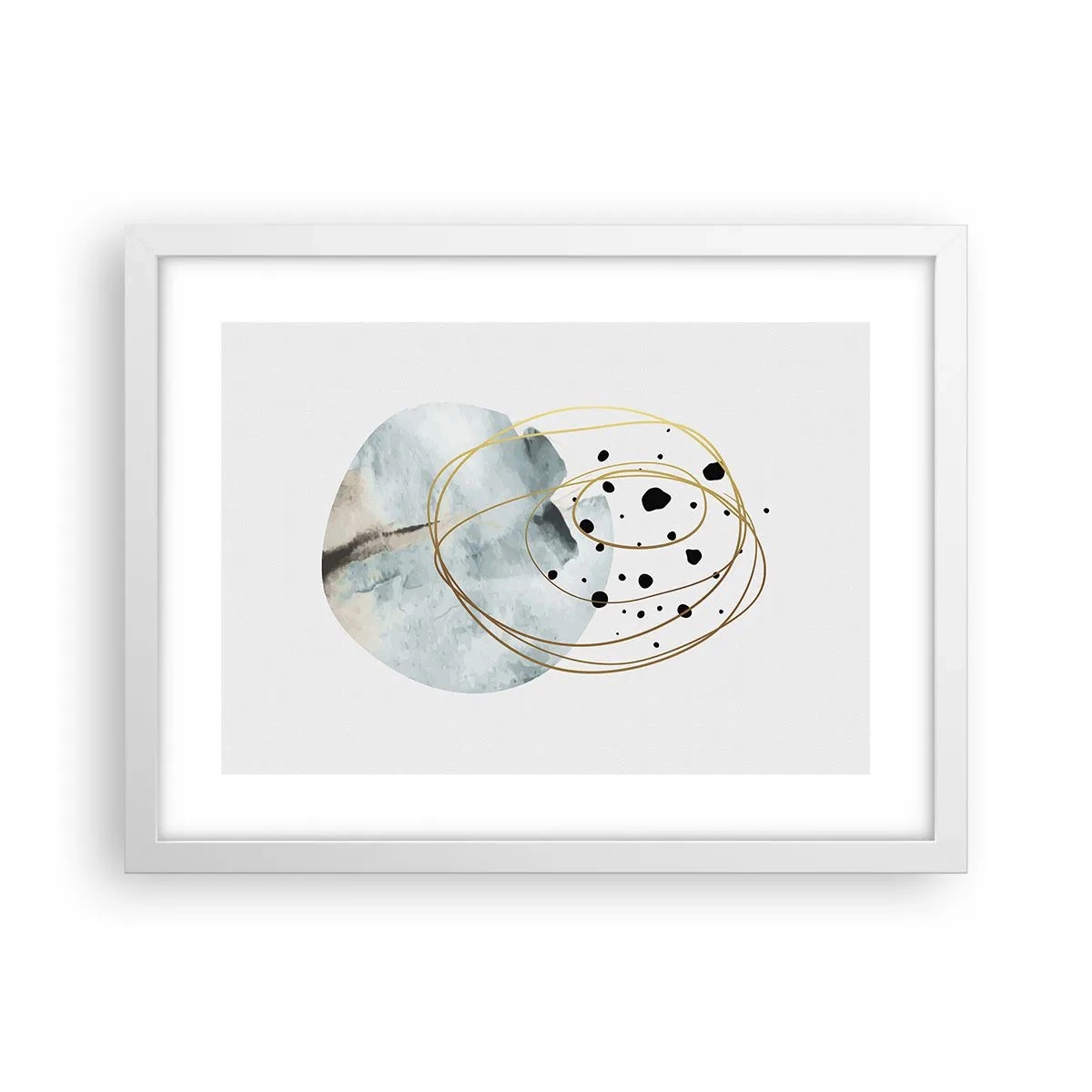 Affiche dans un cadre blanc - Poster - Emmêlement de l'espace - 40x30 cm