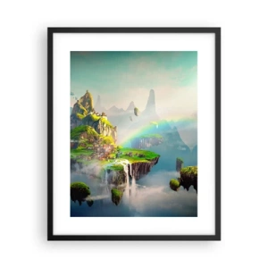 Affiche dans un cadre noir - Poster - Au milieu des cieux - îles du bonheur - 40x50 cm