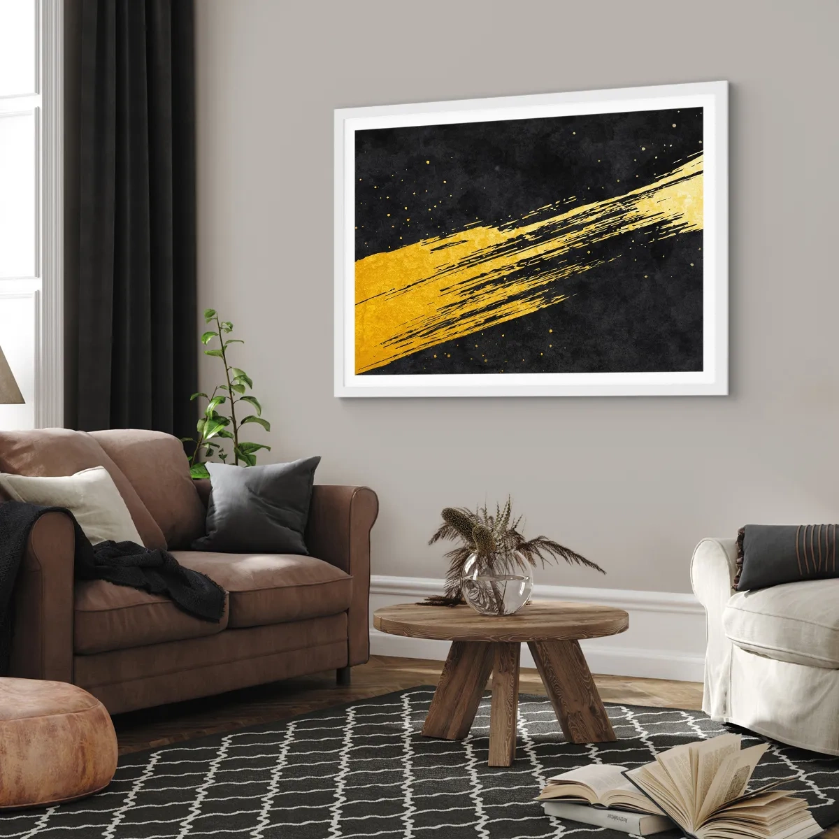 Affiche dans un cadre blanc - Poster - Sautez dans l'hyperespace - 91x61 cm