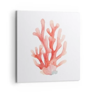 Impression sur toile - Image sur toile - Corail couleur corail - 60x60 cm