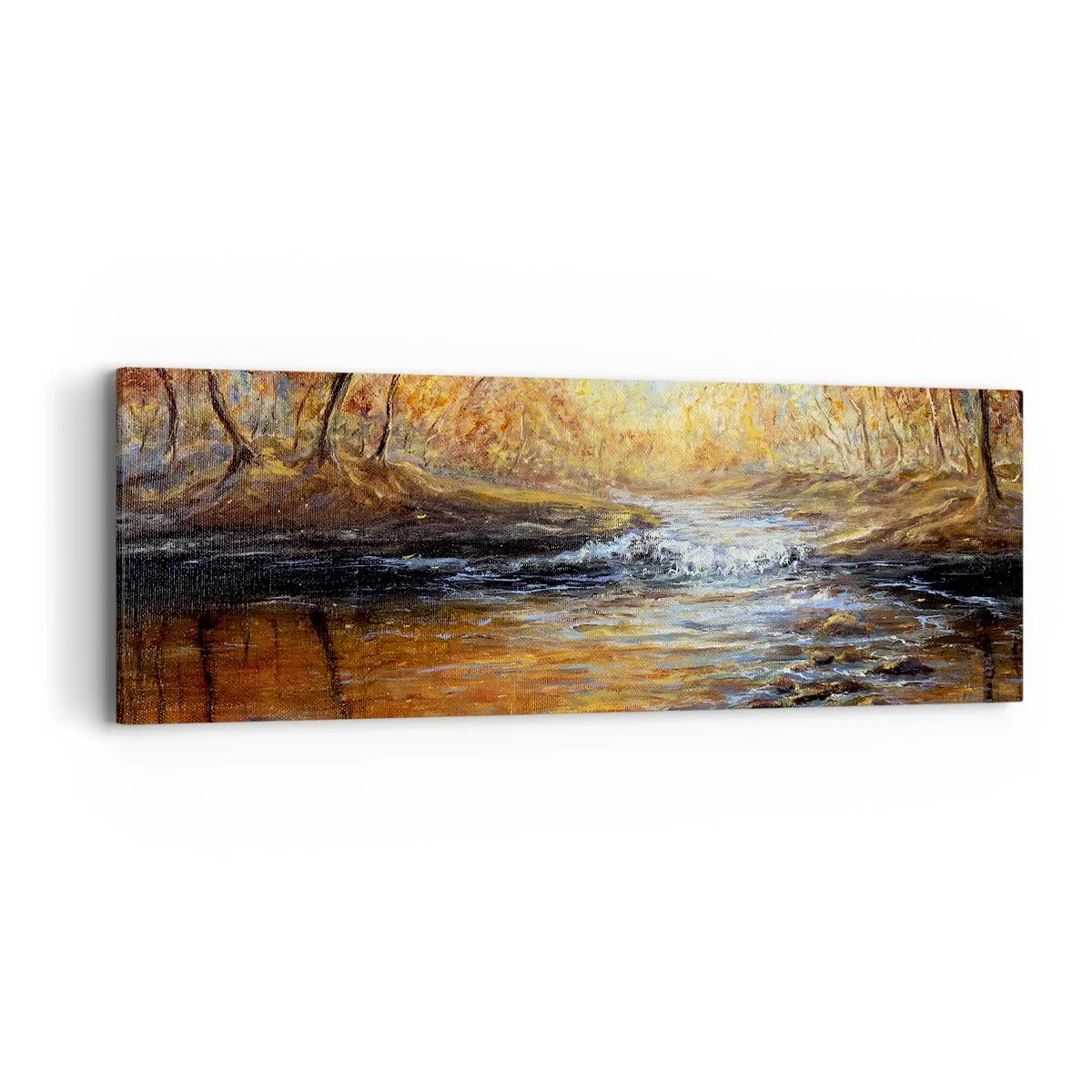 Impression sur toile - Image sur toile - Le ruisseau d'or - 90x30 cm