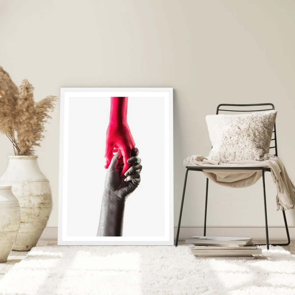 Affiche dans un cadre blanc - Poster - Ensemble, bien que différents - 50x70 cm