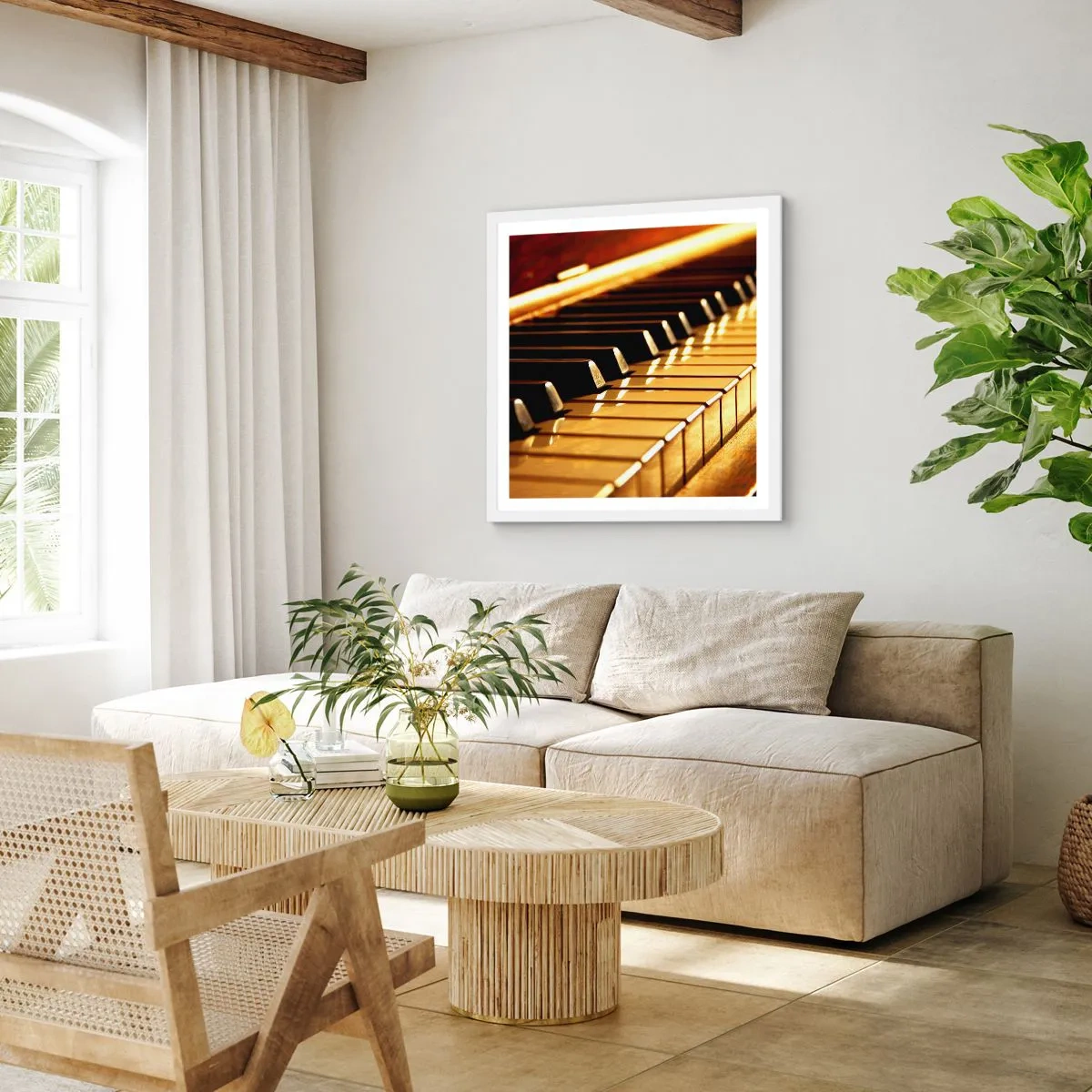 Affiche dans un cadre blanc - Poster - Des possibilités infinies - 40x40 cm