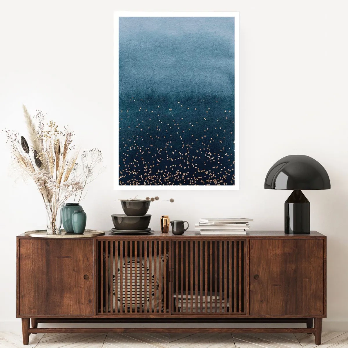 Affiche - Poster - Composition - phases bleues - 30x40 cm