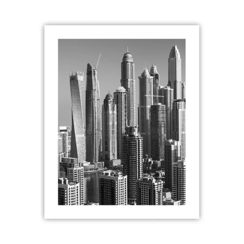 Affiche - Poster - Ville sur le désert - 40x50 cm