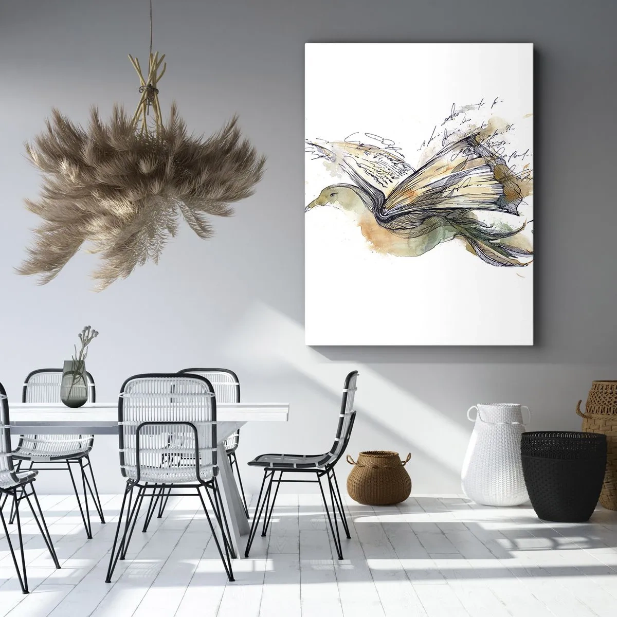 Impression sur toile - Image sur toile - Sur les ailes de la poésie - 55x100 cm