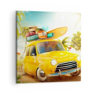 Impression sur toile - Image sur toile - Un voyage pour plus d'un sourire - 50x50 cm