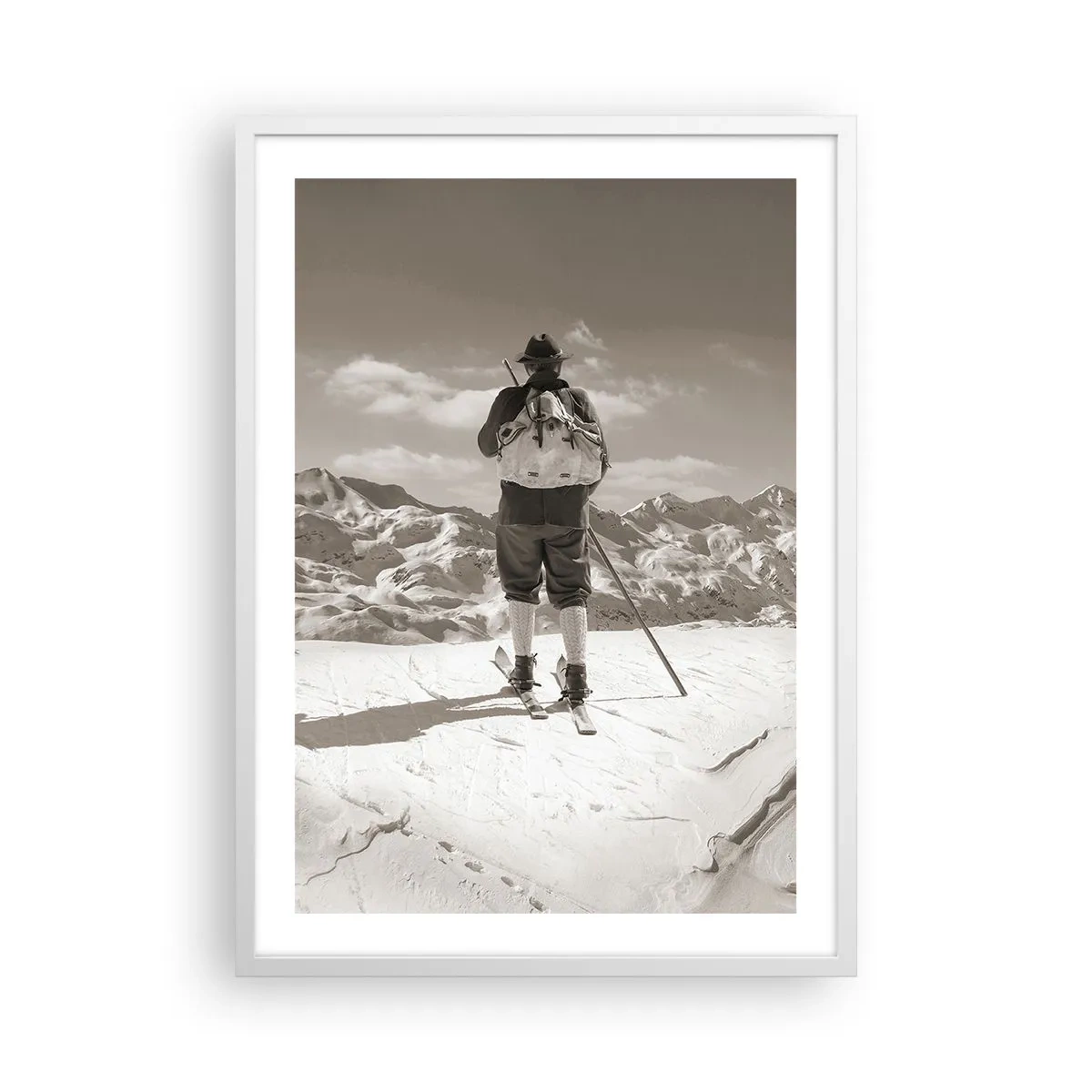 Affiche dans un cadre blanc - Poster - Toutes les mêmes ces montagnes - 50x70 cm