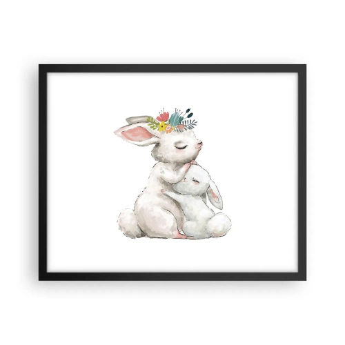 Affiche dans un cadre noir - Poster - Maman irremplaçable - 50x40 cm