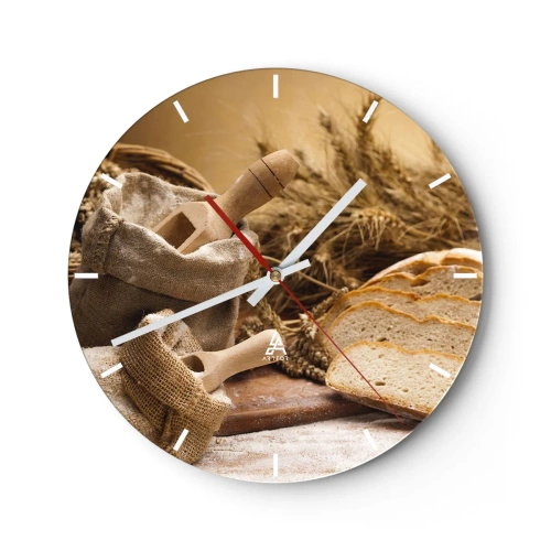 Horloge murale - Pendule murale - Comment il coupe avec un couteau - 40x40 cm