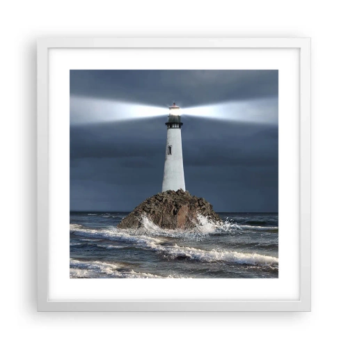 Affiche dans un cadre blanc - Poster - I… i… ici ! - 40x40 cm