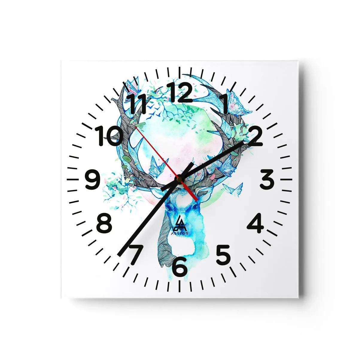 Horloge murale - Pendule murale - La force et la délicatesse de la nature - 40x40 cm