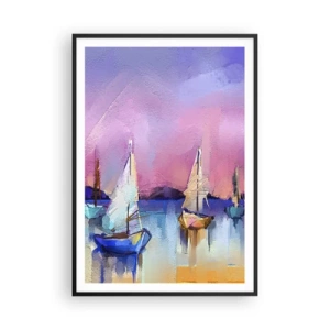 Affiche dans un cadre noir - Poster - Direction: les eaux larges - 70x100 cm