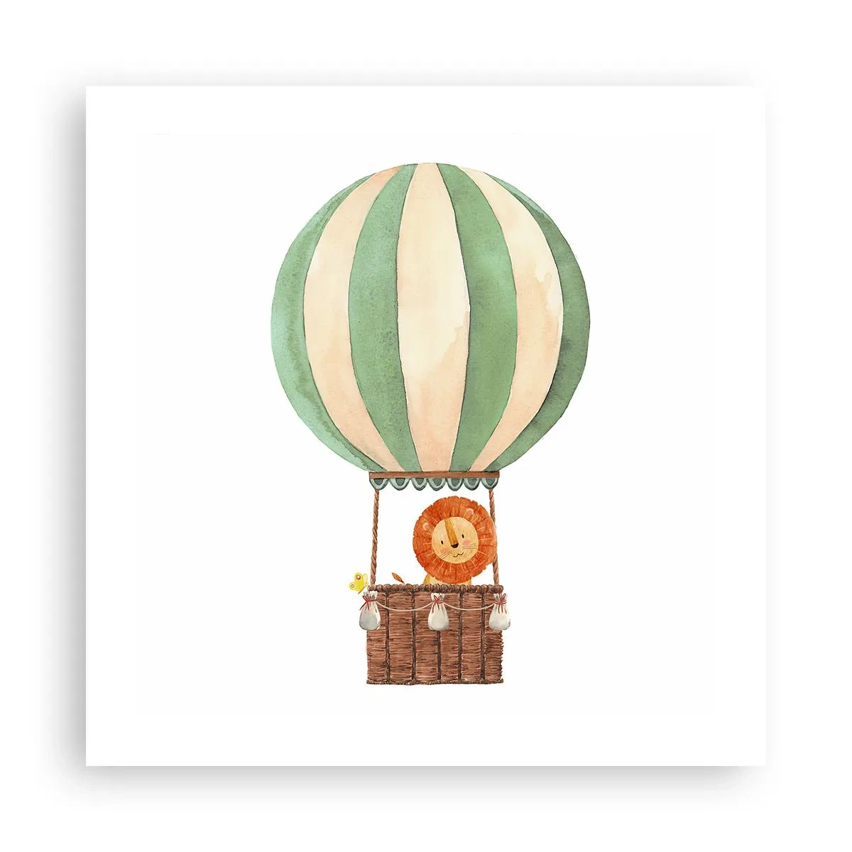 Affiche - Poster - Les voyages de Léon - 50x50 cm