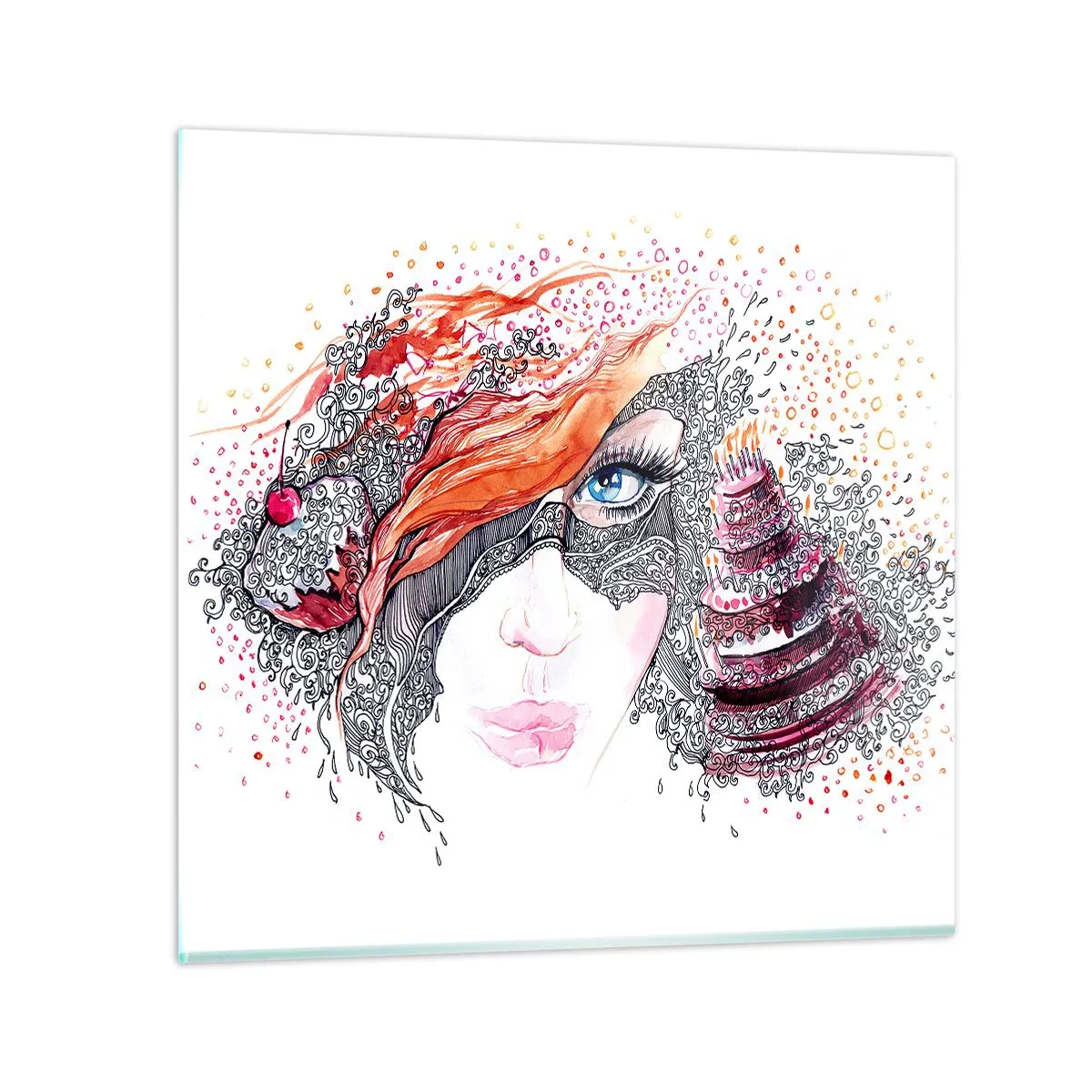 Impression sur verre - Image sur verre - Avec elle, c'est tous les jours la fête - 60x60 cm